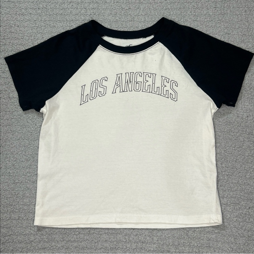 Hollister Baby Tee S Multicolored Los Angeles Graphic 100% Cotton Y2K